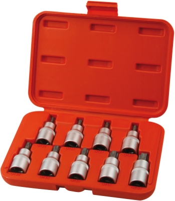Sada hlavic 1/2" TORX EXTOL PREMIUM 9ks