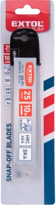 Břity ulamovací do nože, 25mm, 10ks, SK4 EXTOL PREMIUM