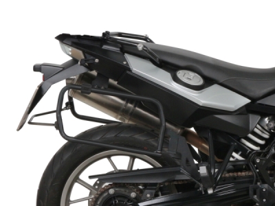 Kompletní sada bočních černých hliníkových kufrů SHAD 130.kitTERRAside-20B TERRA BLACK 36L/47L , včetně montážní sady SHAD BMW F 650 GS/ F 700 GS/ F 800 GS