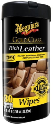 Meguiar's Gold Class Rich Leather Wipes, 30ks