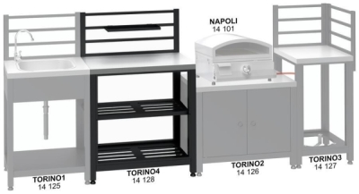 Modul stůl TORINO 4 pro venkovní kuchyň 80x47x123cm