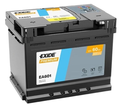 Autobaterie Exide Premium 12V, 60Ah, 600A, EA601