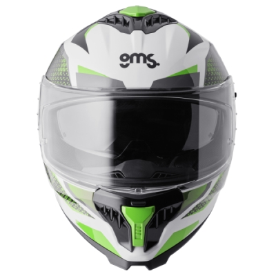 Integrální helma GMS ZG12701-179-XL GELERO ZG12701 bílo-zeleno-šedá XL