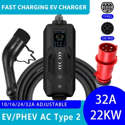 Cestovná nabíjacia stanica Immax NEO LITE pre elektromobily EV/PHEV AC Type 2 22kW Tuya