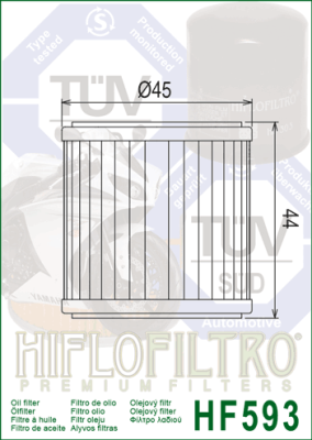 Olejový filtr HIFLOFILTRO HF593