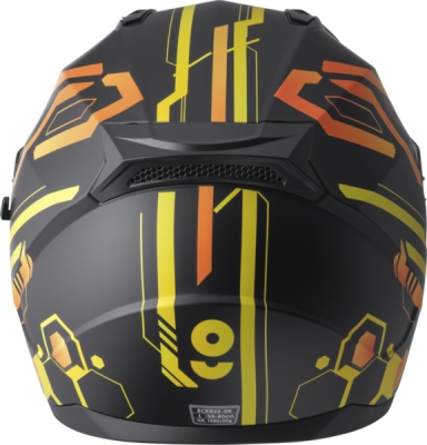 Integrální helma GMS ZG12501-M56-2XL HEXAGO ZG12501 žluto - oranžové 2XL