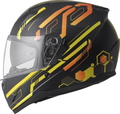Integrální helma GMS ZG12501-M56-2XL HEXAGO ZG12501 žluto - oranžové 2XL