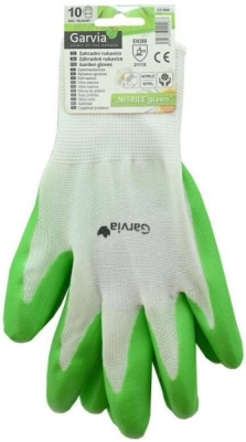 Rukavice zahradní vel. 10 NITRILE green Garvia 22008