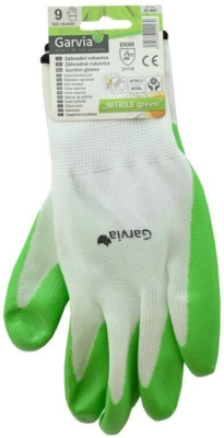 Rukavice zahradní vel. 9 NITRILE green Garvia 22007