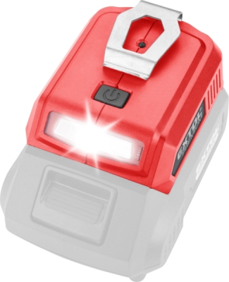 EXTOL PREMIUM nabíječka aku pro USB zařízení, se světlem, SHARE20V, bez baterie, 5V/2A - 8891896