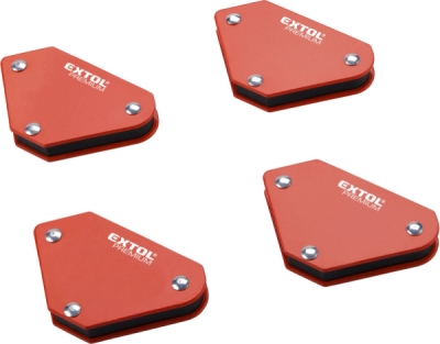 EXTOL PREMIUM magnet-úhelník svařovací mini, sada 4ks, 45°-90°-135°, nosnost do 4kg - 8815180
