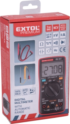 EXTOL PREMIUM multimetr digitální s automatickou volbou rozsahů - 8831254