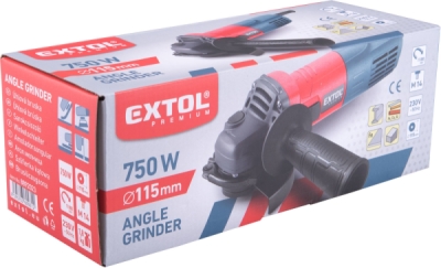 EXTOL PREMIUM uhlová brúska, 115mm, 750W - 8892023