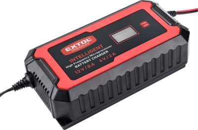 EXTOL PREMIUM autonabíječka 9stupňová, řízená mikroprocesorem, 12V/6V, 8A - 8897303