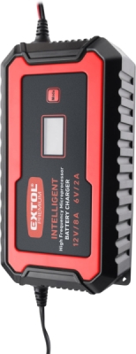 EXTOL PREMIUM autonabíječka 9stupňová, řízená mikroprocesorem, 12V/6V, 8A - 8897303