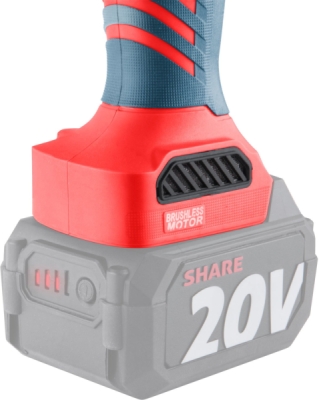 EXTOL PREMIUM uhlová brúska aku SHARE20V, 125mm, BRUSHLESS, bez batérie a nabíjačky - 8891839
