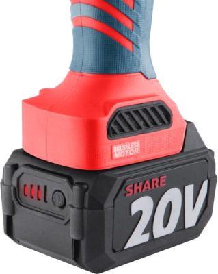 EXTOL PREMIUM uhlová brúska aku SHARE20V, 125mm, BRUSHLESS, 4Ah - 8891838