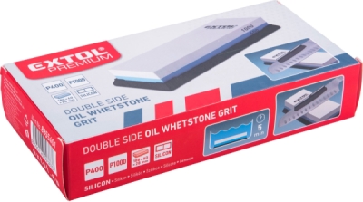 EXTOL PREMIUM brusný kámen na nože oboustranný/kombinovaný, F400/F1000, 180x60x28mm - 8855401