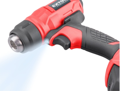 EXTOL PREMIUM pistole horkovzdušná aku SHARE20V, 550°C, 20V Li-ion, 2Ah - 8891866