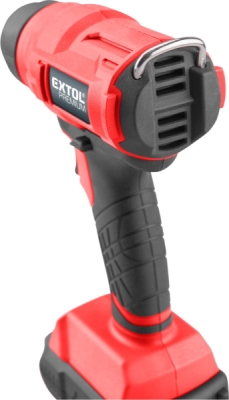 EXTOL PREMIUM pistole horkovzdušná aku SHARE20V, 550°C, 20V Li-ion, 2Ah - 8891866