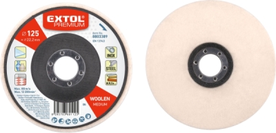 EXTOL PREMIUM kotouč leštící filcový/plstěný, celoobvodový rovný, O 125x15mm - 8803389