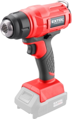 EXTOL PREMIUM pistole horkovzdušná aku SHARE20V, 550°C, 20V Li-ion, bez baterie a nabíječky - 8891867