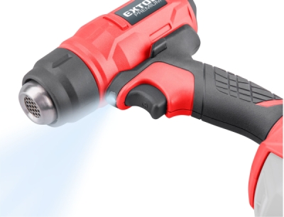 EXTOL PREMIUM pistole horkovzdušná aku SHARE20V, 550°C, 20V Li-ion, bez baterie a nabíječky - 8891867
