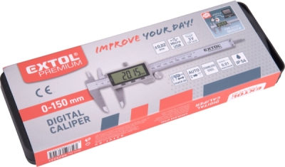 EXTOL PREMIUM měřítko posuvné digitální nerez, 0-150mm, IP54 - 8825221