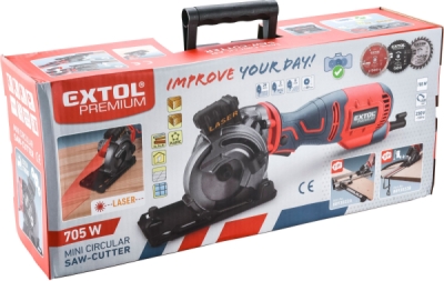 EXTOL PREMIUM kotúčová píla/rezačka s laserom, ponorná, 89mm, 705W - 8893023