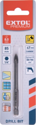 EXTOL PREMIUM vrták na sklo a keramiku karbidový, O 8mm - 8801888