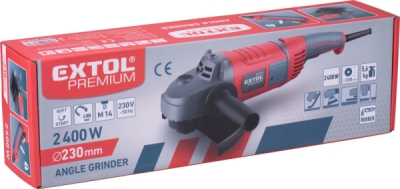 EXTOL PREMIUM uhlová brúska, otočná rukoväť, 230mm, 2400W - 8892060