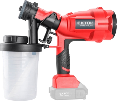 EXTOL PREMIUM pistole stříkací HVLP aku SHARE20V, 20V Li-ion, bez baterie a nabíječky - 8891863
