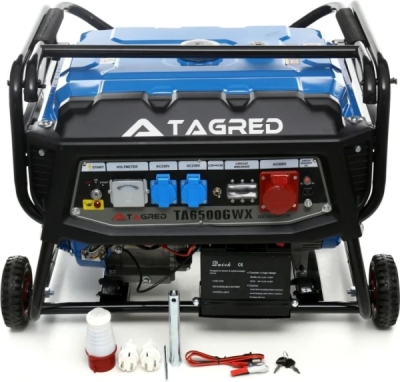 Tagred TA6500GWX, Generátor, elektrocentrála 6500W se startérem, AVR, 230V, 400V