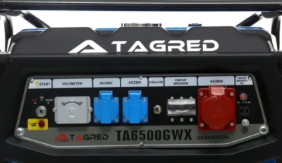 Tagred TA6500GWX, Generátor, elektrocentrála 6500W se startérem, AVR, 230V, 400V