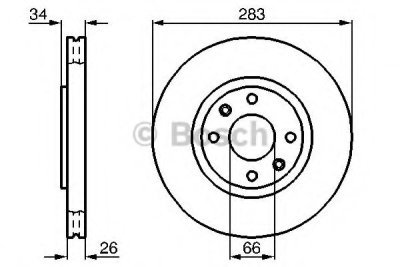 Brzdový kotouč Bosch 0 986 478 979 přední levý nebo pravý