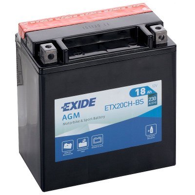 Motobaterie Exide Bike AGM 12V, 18Ah, ETX20CH-BS