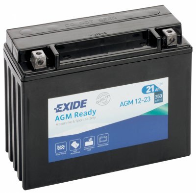 Motobaterie Exide Bike AGM Ready 12V, 21Ah, AGM12-23