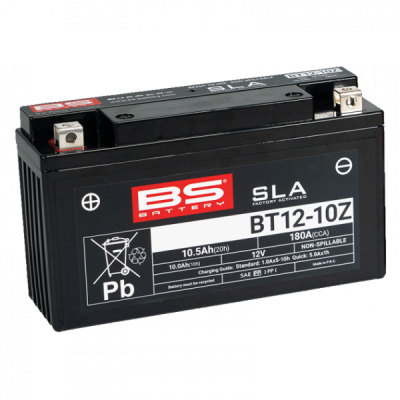 Továrně aktivovaná motocyklová baterie BS-BATTERY 700.300913 BT12-10Z (FA)