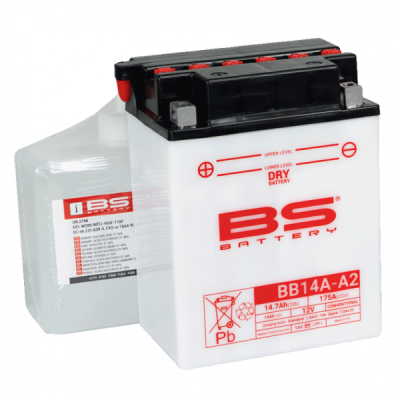Továrně aktivovaná motocyklová baterie BS-BATTERY BB14A-A2 (FA) (YB14A-A2 (FA)) SLA