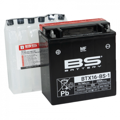 Bezúdržbová motocyklová baterie BS-BATTERY BTX16-BS-1 (YTX16-BS-1)