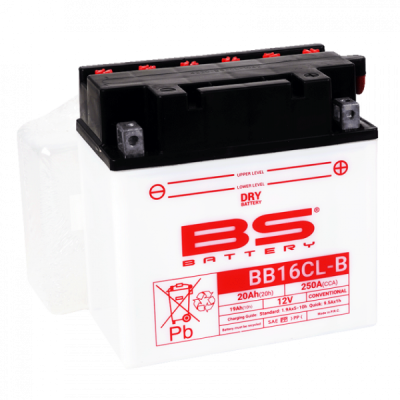 Továrně aktivovaná motocyklová baterie BS-BATTERY BB16CL-B (FA) (YB16CL-B (FA)) SLA