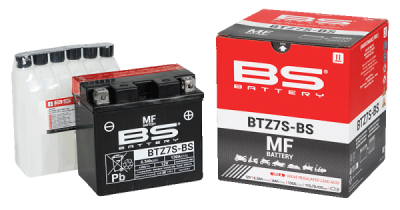 Bezúdržbová motocyklová baterie - max. 20° náklon BS-BATTERY BTZ7S-BS (YTZ7S-BS)
