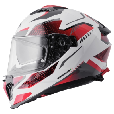 Integrální helma GMS ZG12701-129-XL GELERO ZG12701 bílo-červeno-šedá XL