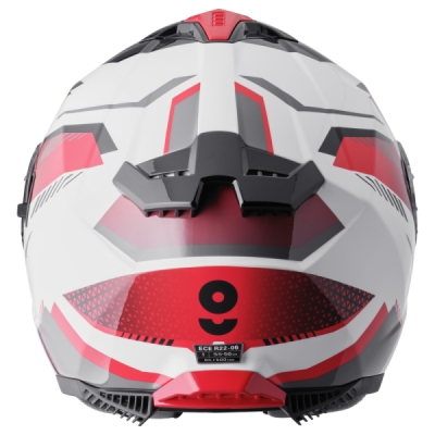 Integrální helma GMS ZG12701-129-S GELERO ZG12701 bílo-červeno-šedá S