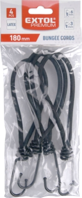 EXTOL PREMIUM gumy upínací krátké latexové 4ks, 18cm x O 6mm, latex - 8861110