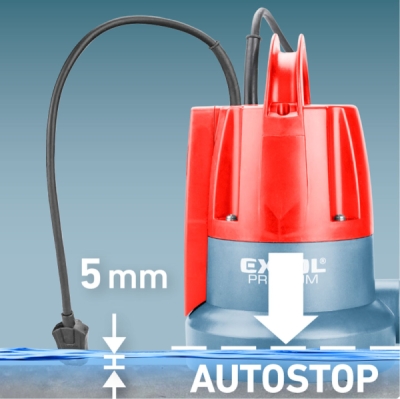 EXTOL PREMIUM čerpadlo ponorné, pro čerpání do sucha, 400W - 8895014