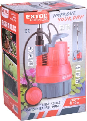 EXTOL PREMIUM čerpadlo ponorné do sudu, 350W, 5000l/h - 8895015