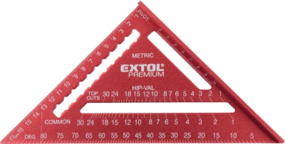 EXTOL PREMIUM úhelník tesařský/truhlářský víceúčelový, 180mm, kov - 8825100