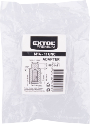 EXTOL PREMIUM adaptér na úhlovou brusku, M14 × 5/8"-11UNC, 40mm - 8804491
