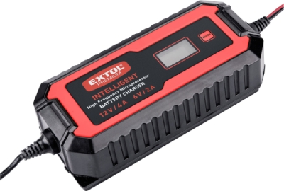 EXTOL PREMIUM autonabíječka 9stupňová, řízená mikroprocesorem, 12V/6V, 4A - 8897302